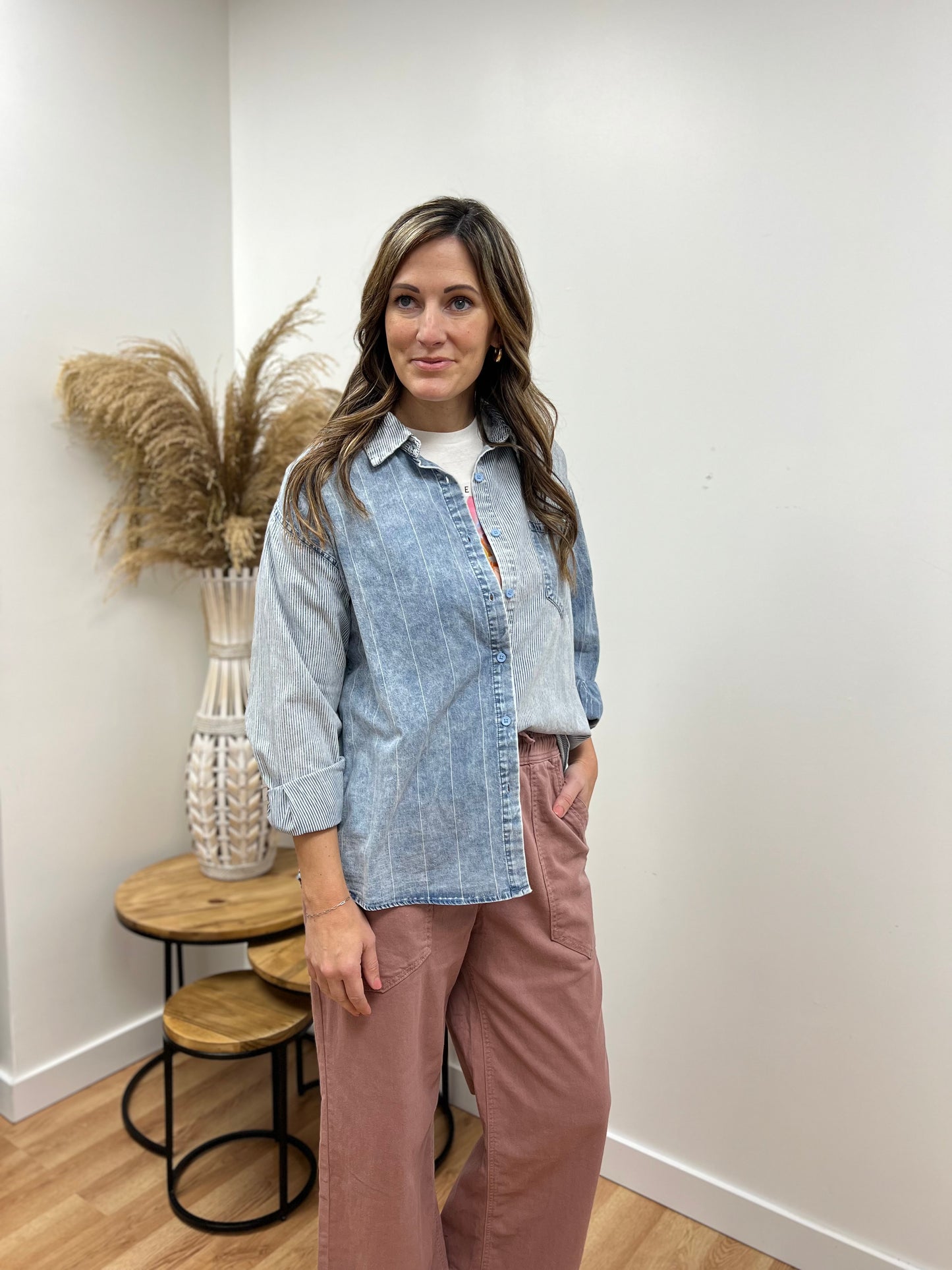 The Charlotte Chambray Button Down