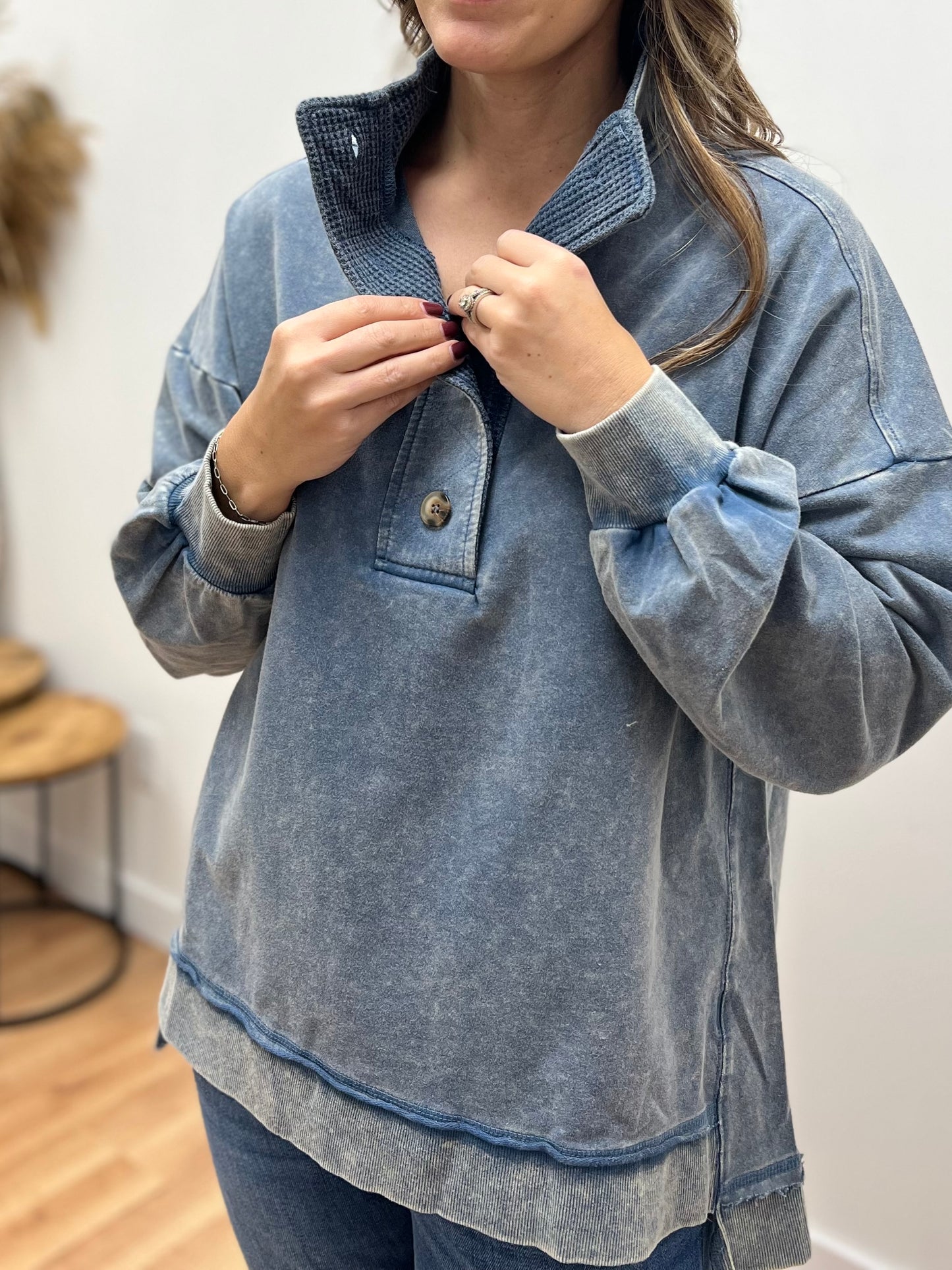 The Esti Oversized Textured Pullover