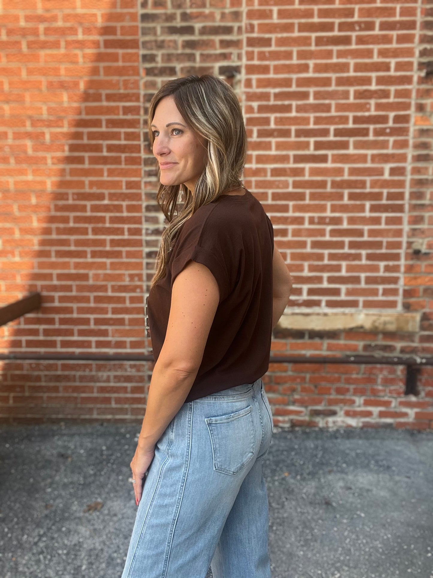 The Trisha Solid Basic Short Sleeve Top