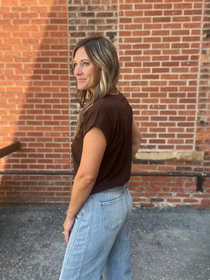 The Trisha Solid Basic Short Sleeve Top