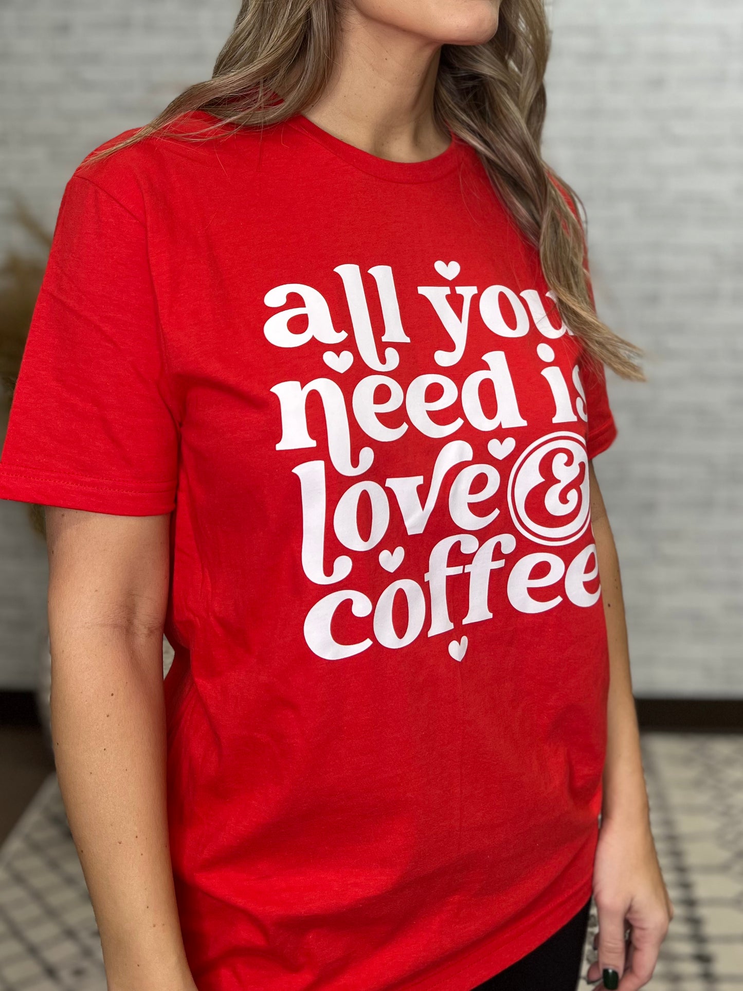 All You Need Is Love & Coffee Graphic Tee