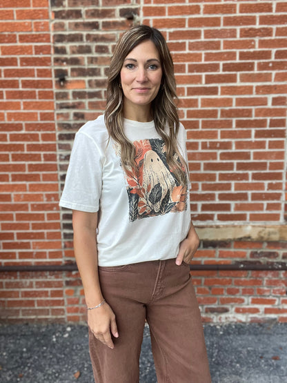 The Autumn Ghost Floral Graphic Tee