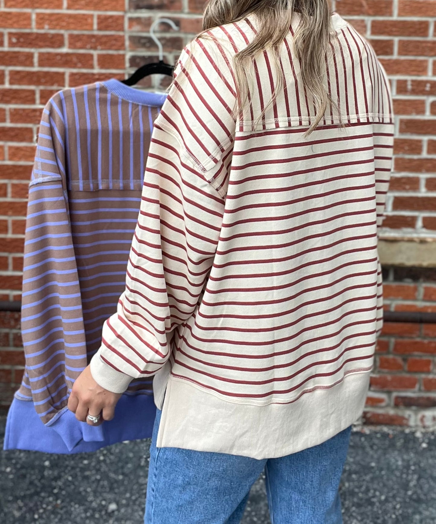The Rossford Oversized Striped Pullover