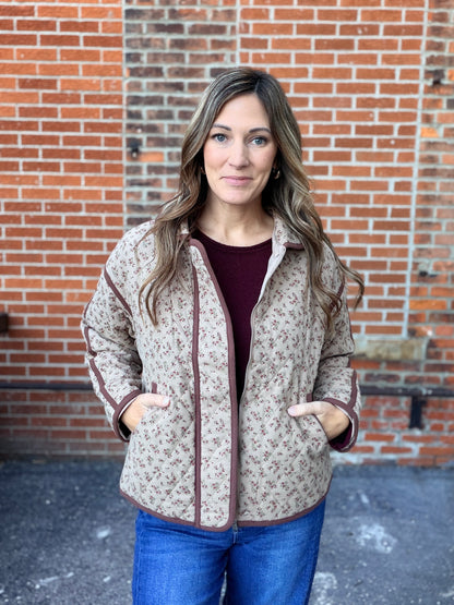The Primrose Floral Quilted Jacket