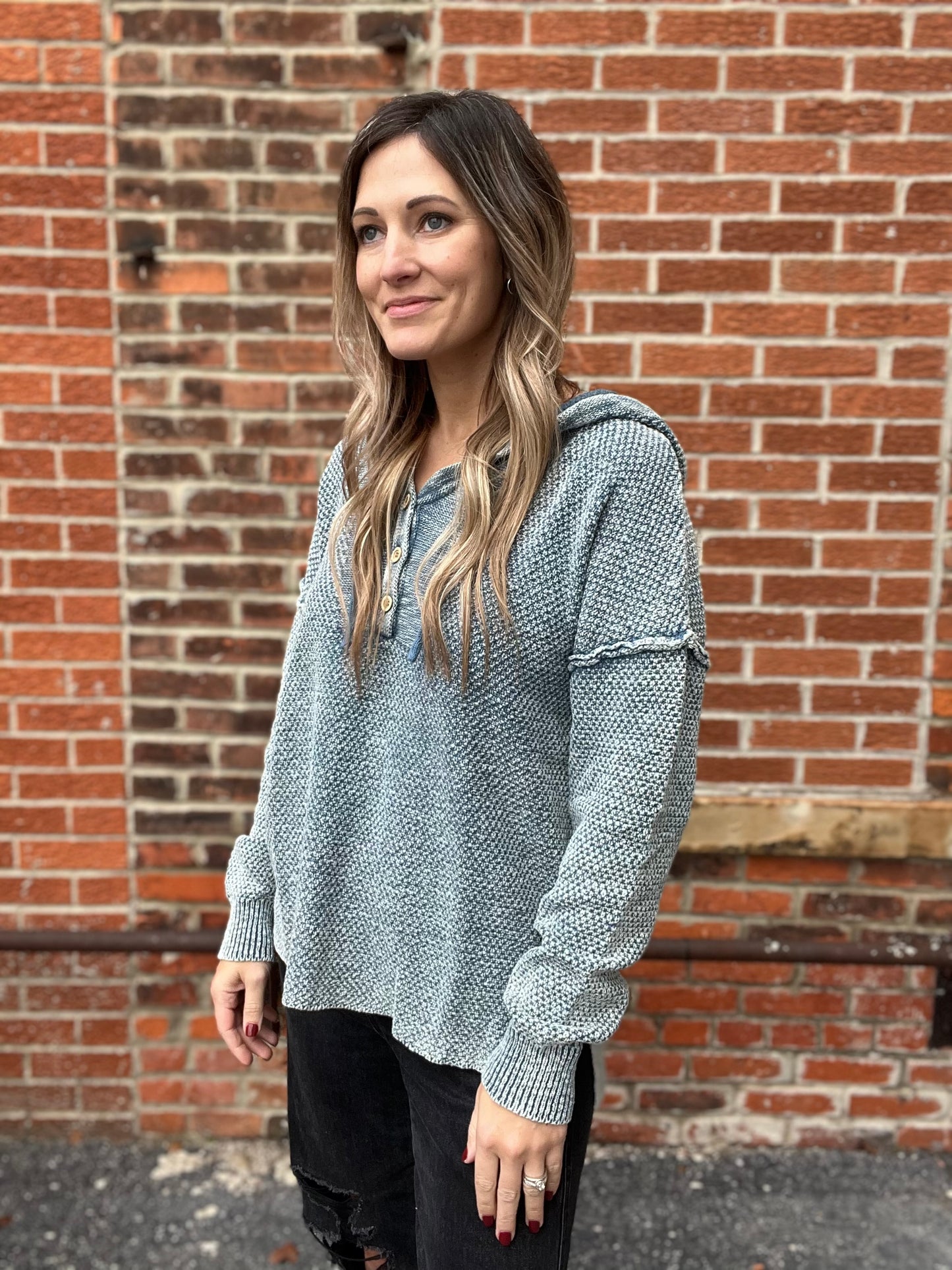 The Lenleigh Mineral Wash Hooded Sweater