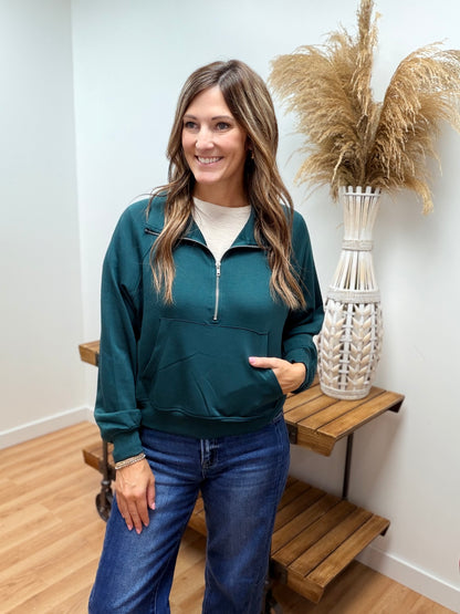 The Inwell Quarter Zip Scuba Sweatshirt