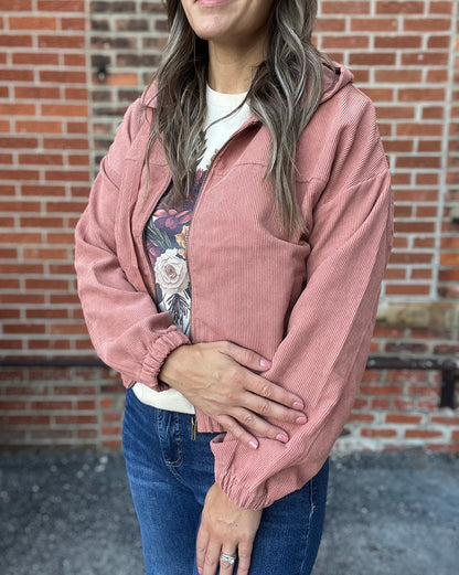 The Aven Corduroy Zip Up Jacket