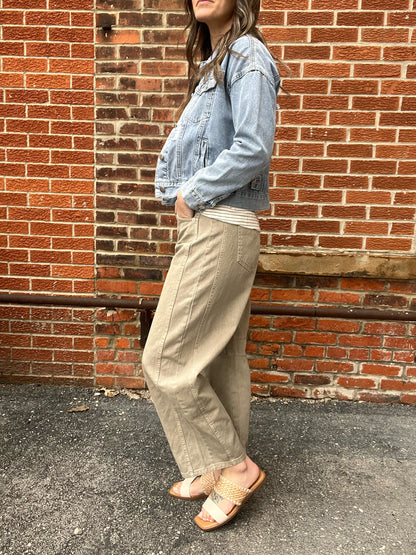 The Wrenley Wide Leg Barrel Denim