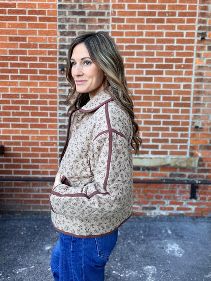 The Primrose Floral Quilted Jacket