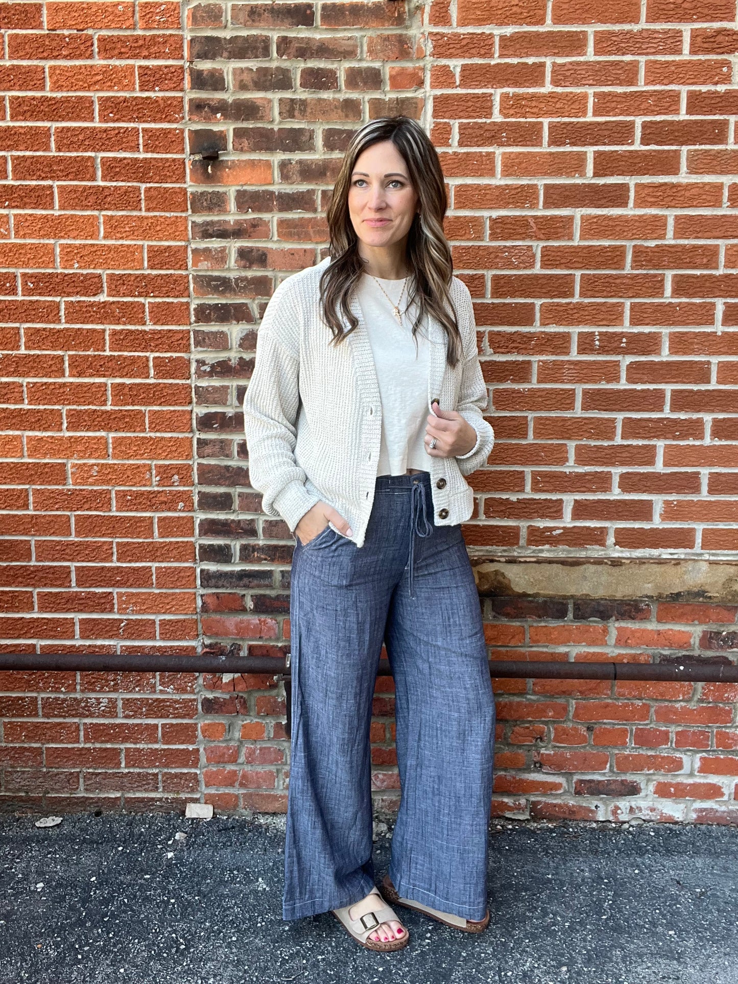 The Sable Button Down Cropped Cardigan