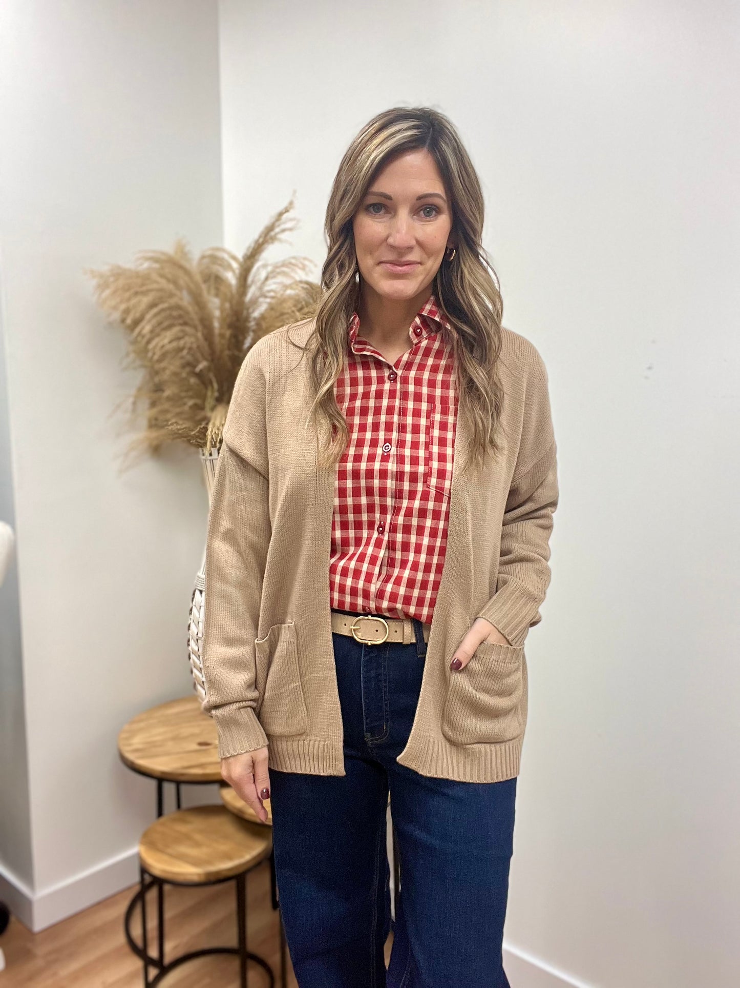 The Opal Gingham Oversized Button Down