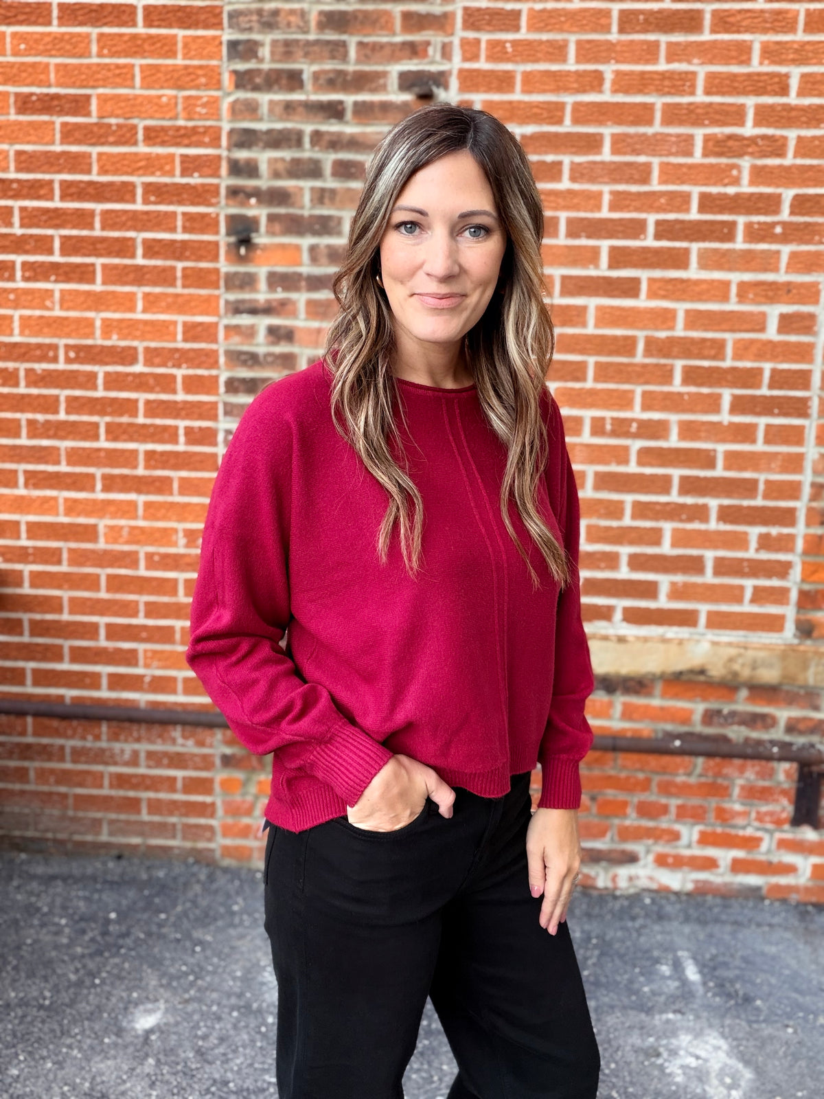The Haylynn Viscose Front Seam Sweater