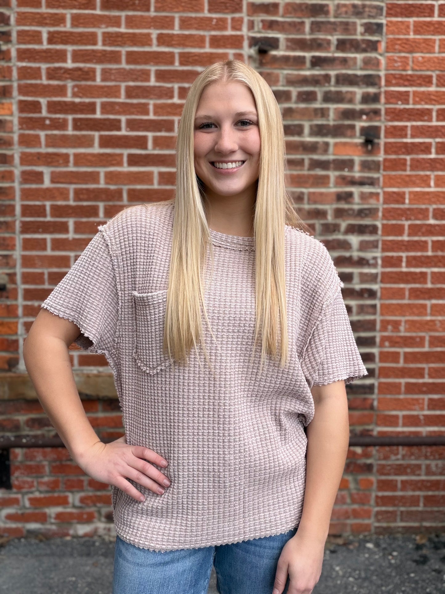 The Zara Short Sleeve Mineral Wash Top