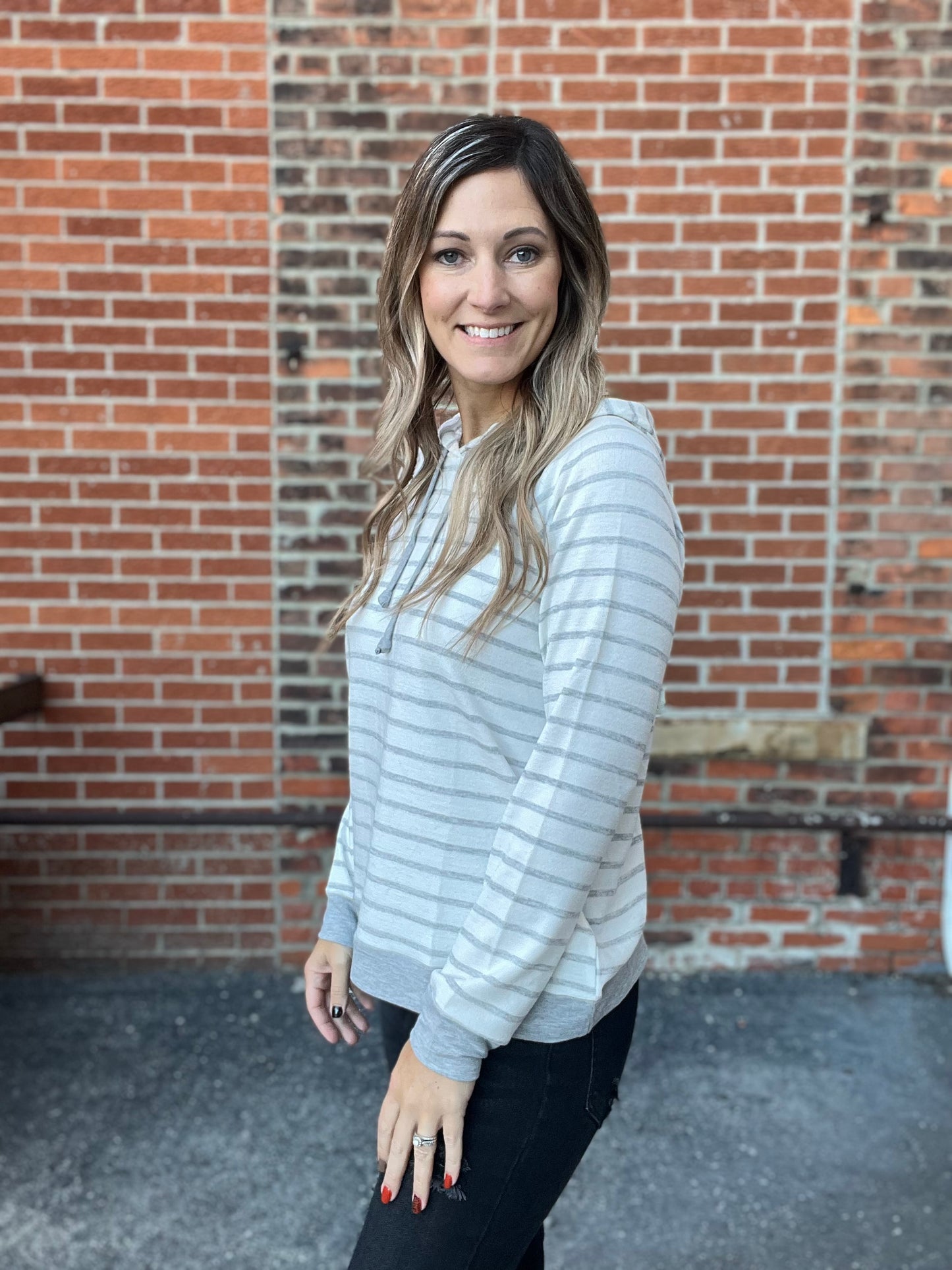 The Patten Long Sleeve Striped Top