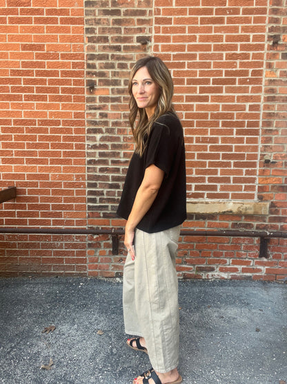 The Hollon oversized Slubbed Top