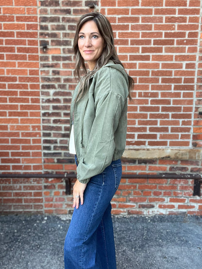 The Aven Corduroy Zip Up Jacket