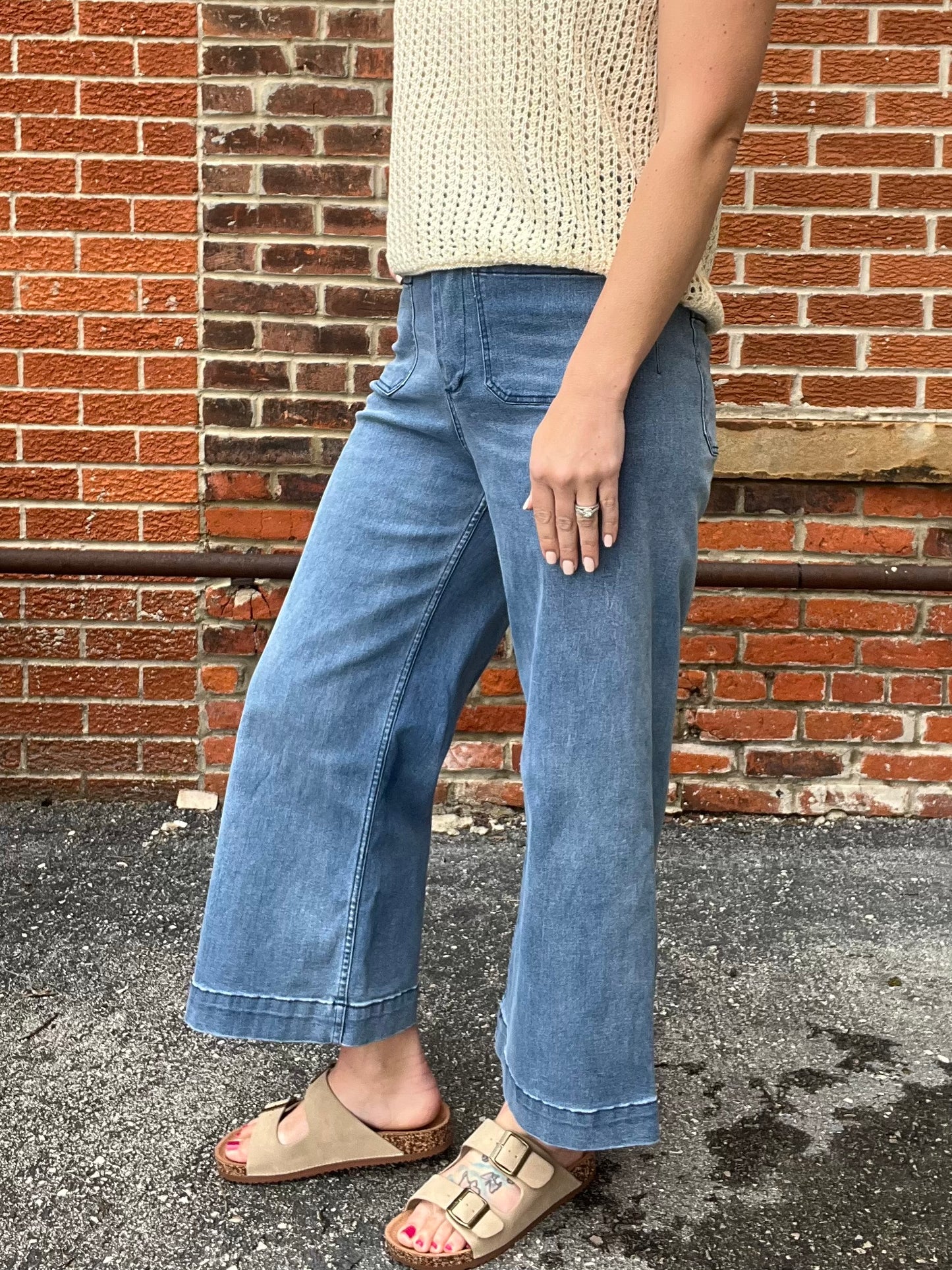 The Lettie Dark Denim Straight Leg Jeans
