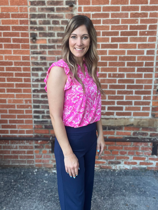 The Elmore Pink Floral Blouse