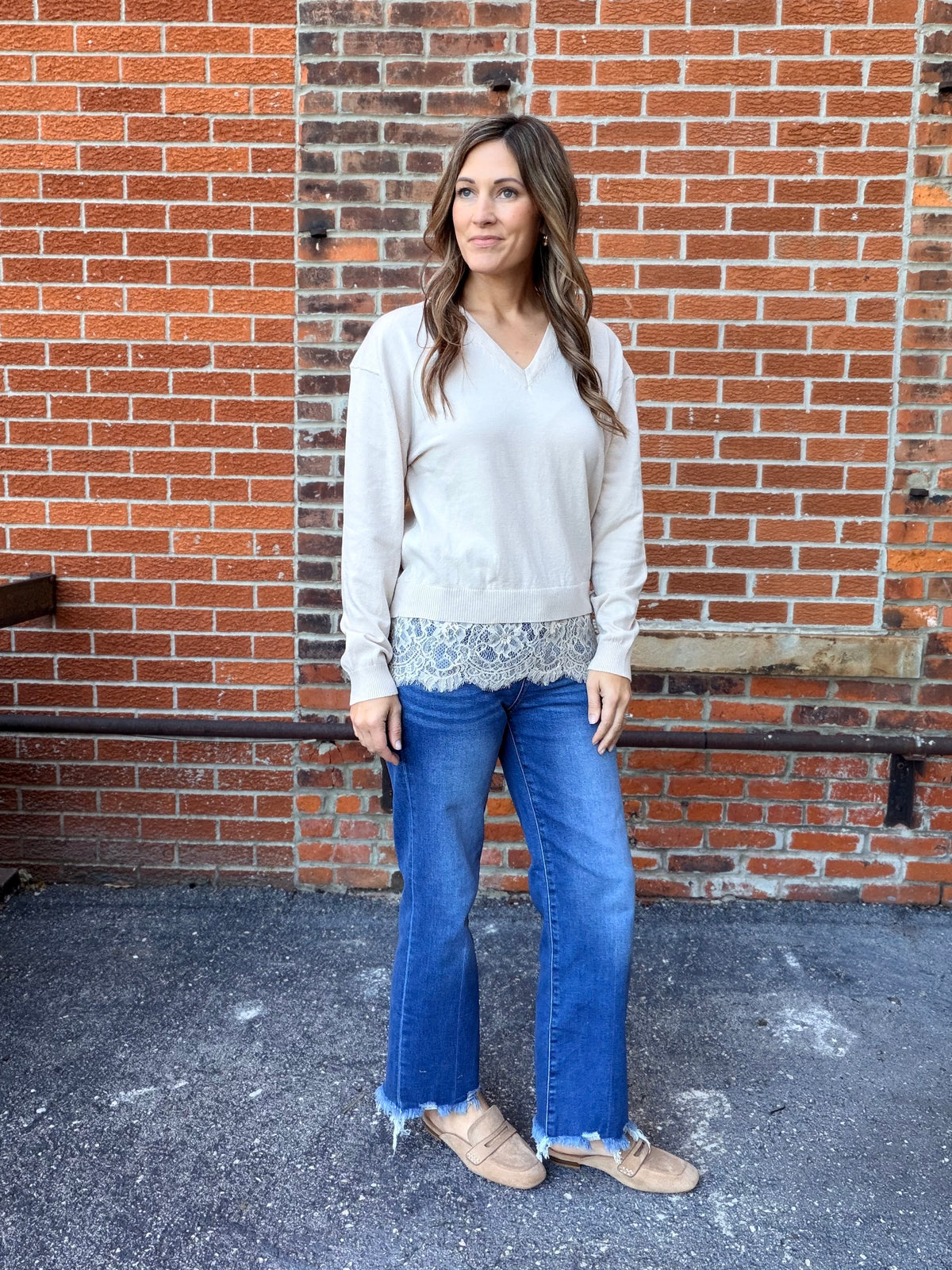 The Bernadine V-Neck Long Sleeve Top