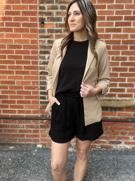 The Harlene Drawstring Pleated Shorts