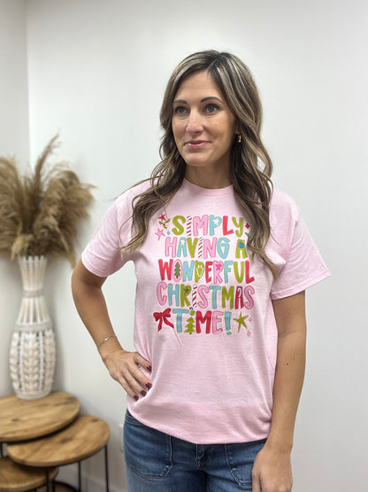 Simply Having A Wonderful Christmas Time Graphic Tee