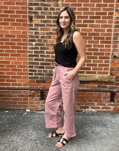 The Amara Elastic Waisted Wide Leg Pants