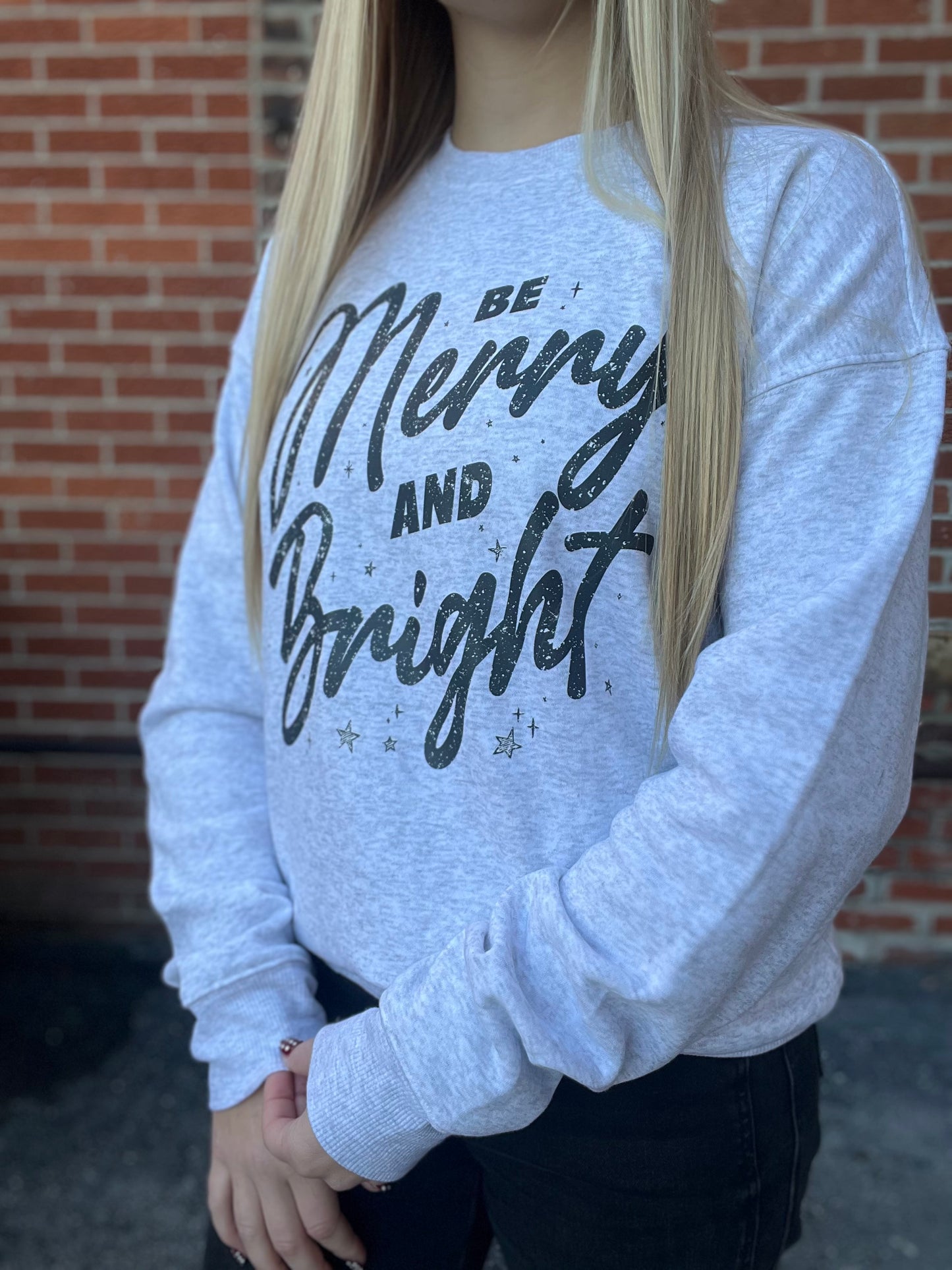 The Merry And Bright Holiday Pullover Sweatshirt