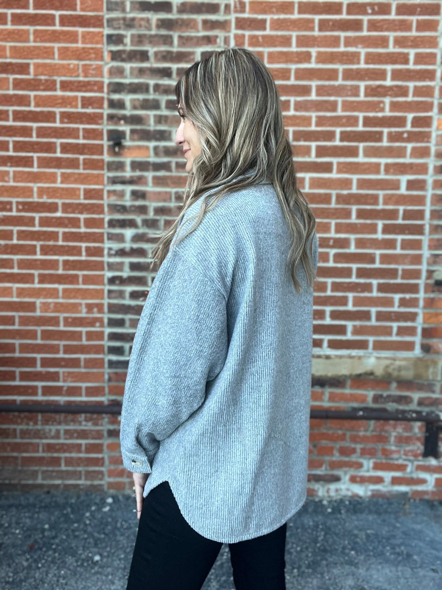 The Akira Brushed Ribbed Knit Shacket