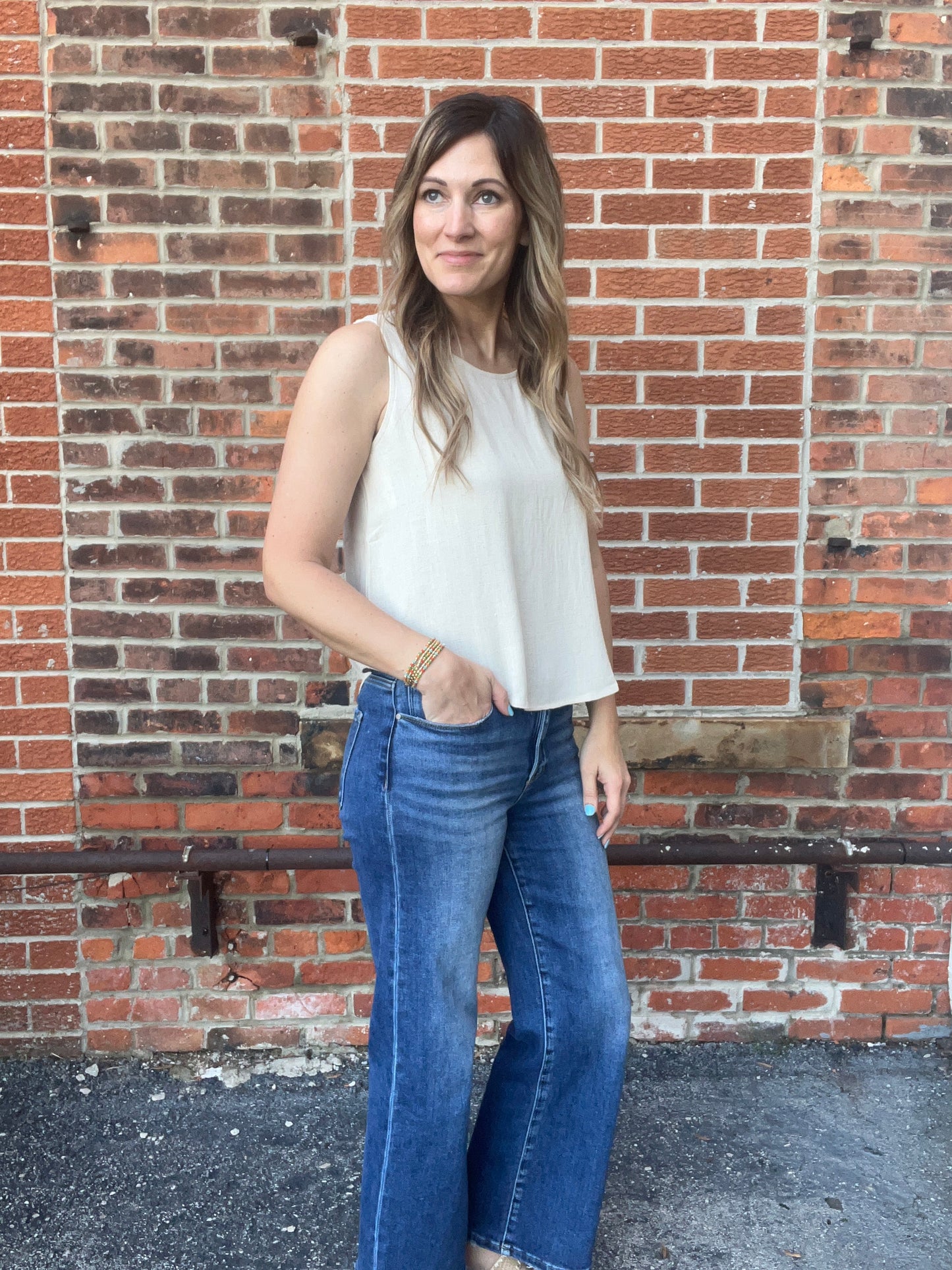 The Boston Side Button Tank Top