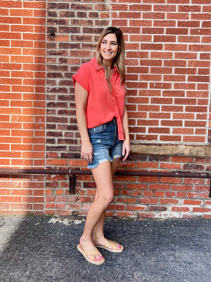 The Kenna Coral Top