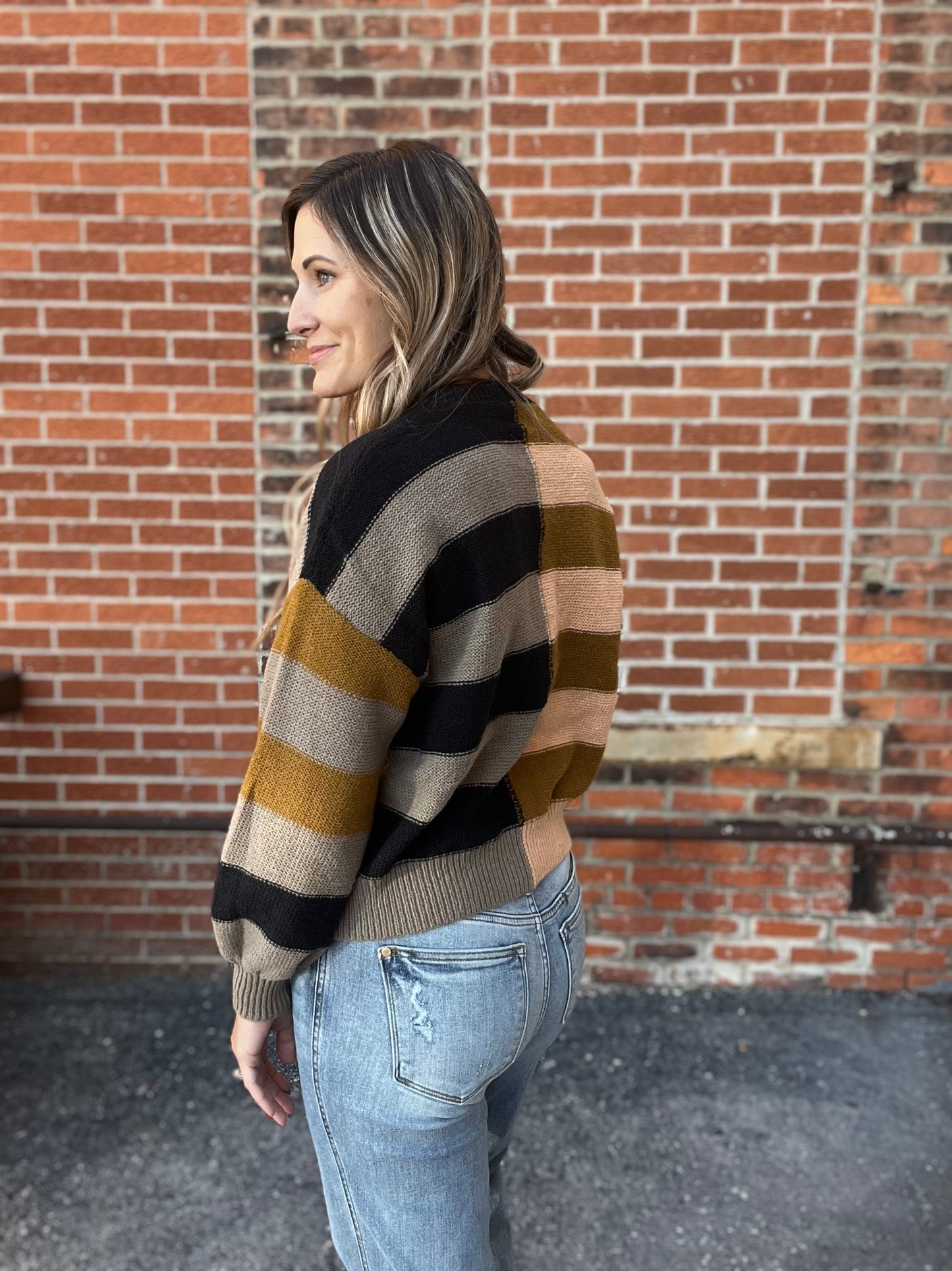 The Stripe Half Block Sweater