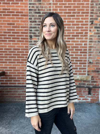 The Rowbie Striped Knit Sweater