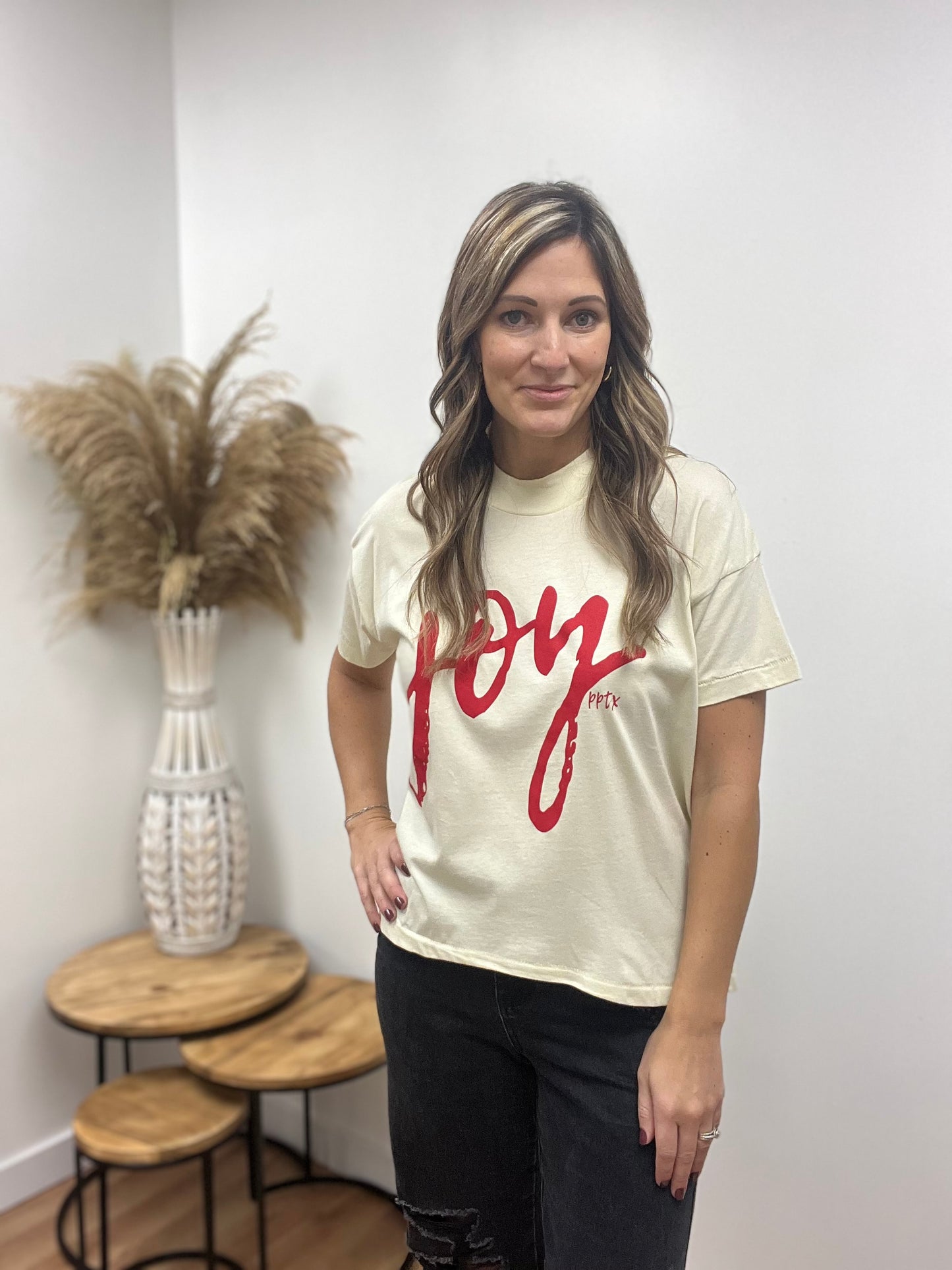 Next Level Joy Hi Low Graphic Tee