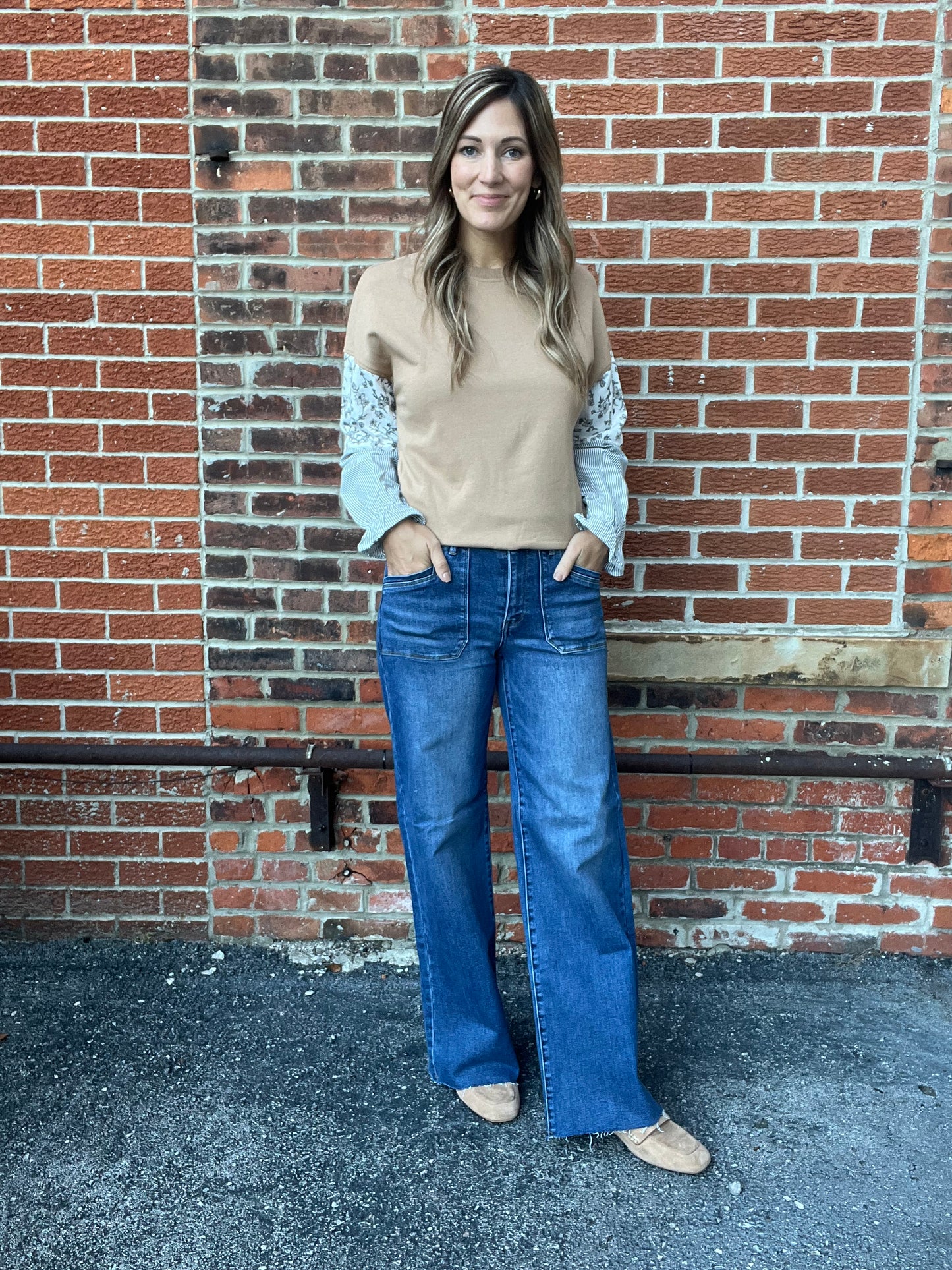 The Ember Mid Rise Wide Leg Jeans