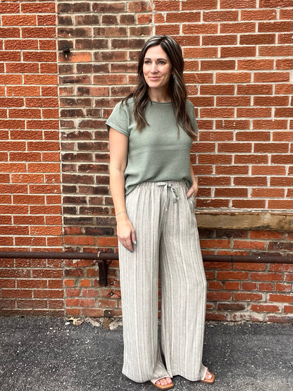 The Royce Textured Stripe Linen Pants