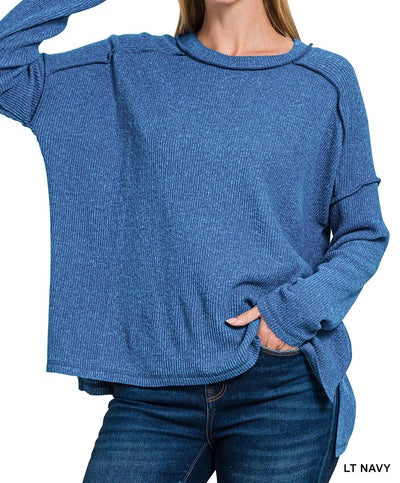 The Floris Ribbed Long Sleeve Top