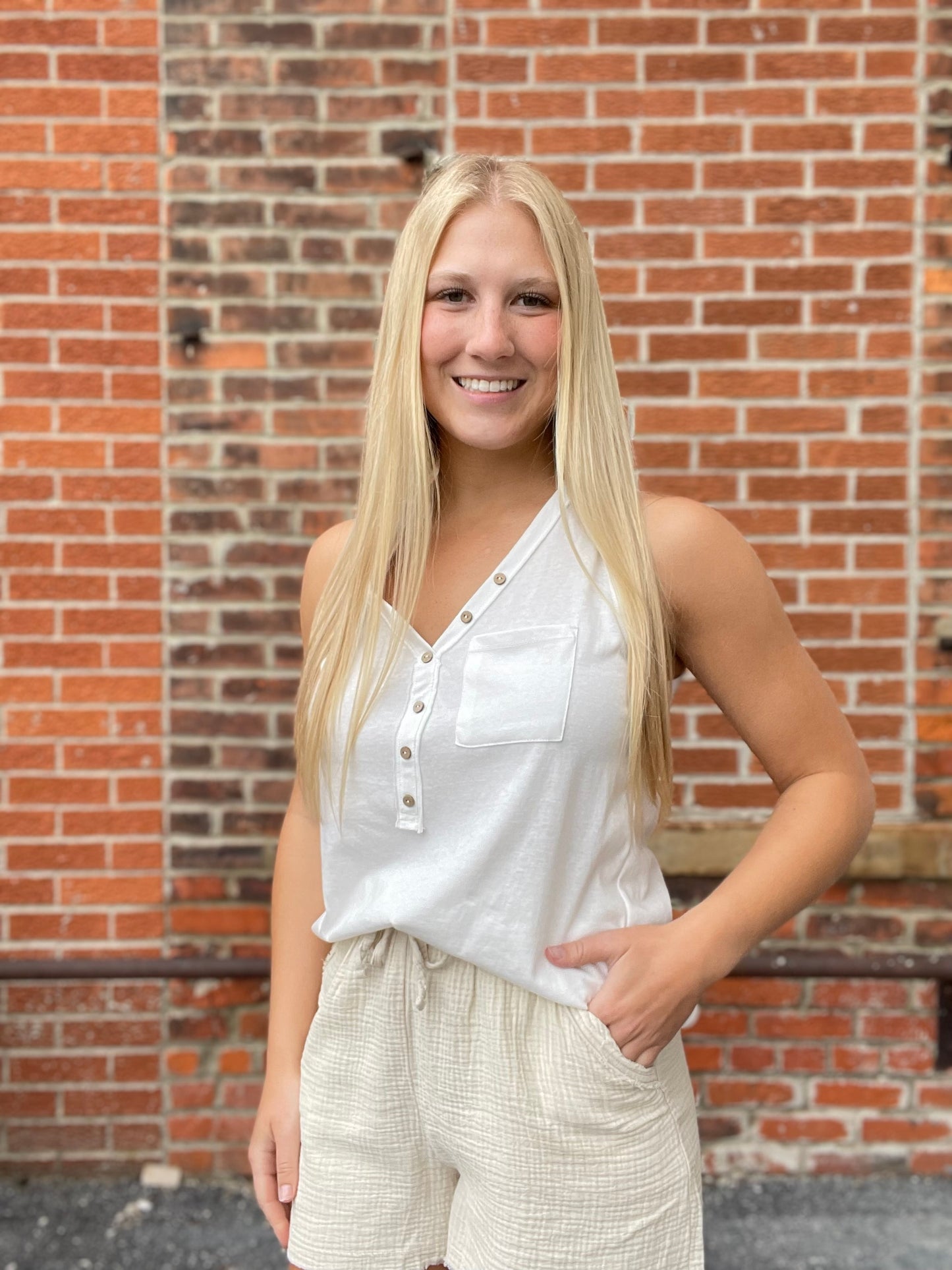 The Oakley White Tank Top