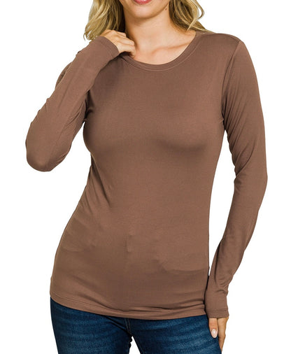 The Kailany Long Sleeve Brushed Basic Top