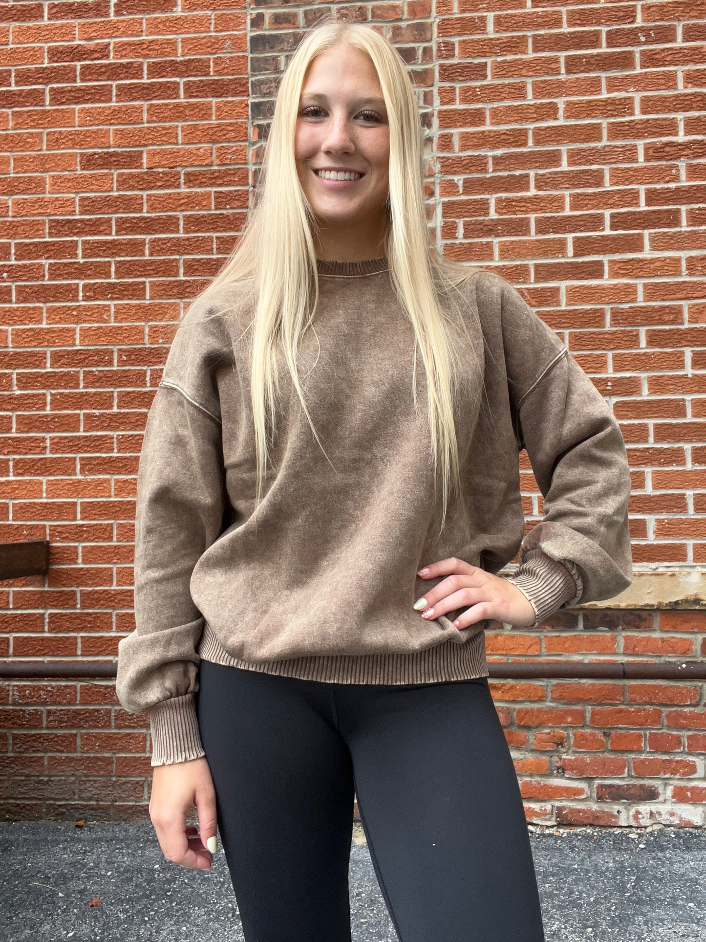 BEST SELLER! Mineral Wash Oversized Pullover Sweatshirt
