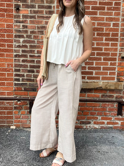 The Larsen Linen Cropped Pants