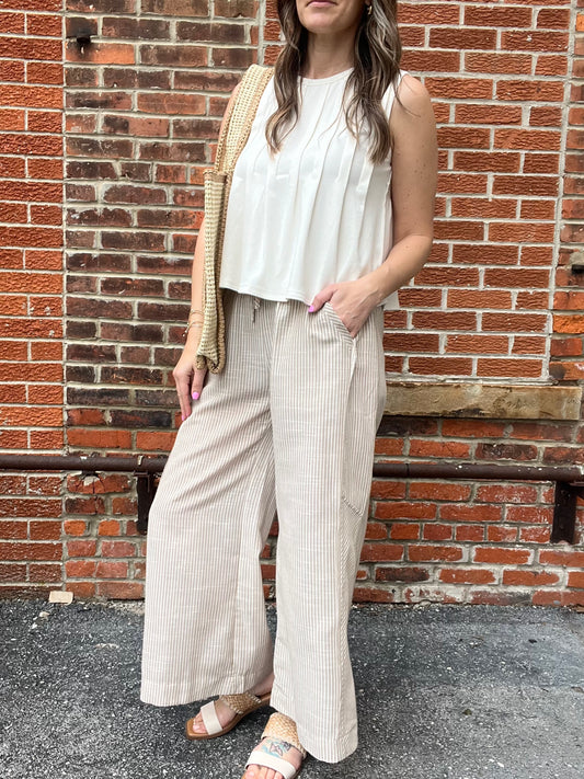 The Larsen Linen Cropped Pants