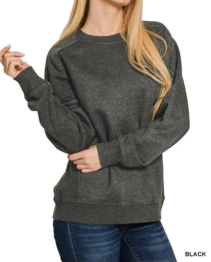 The Kollin Acid Washed Pullover Sweatshirt