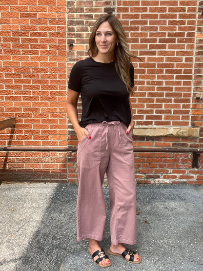 The Amara Elastic Waisted Wide Leg Pants