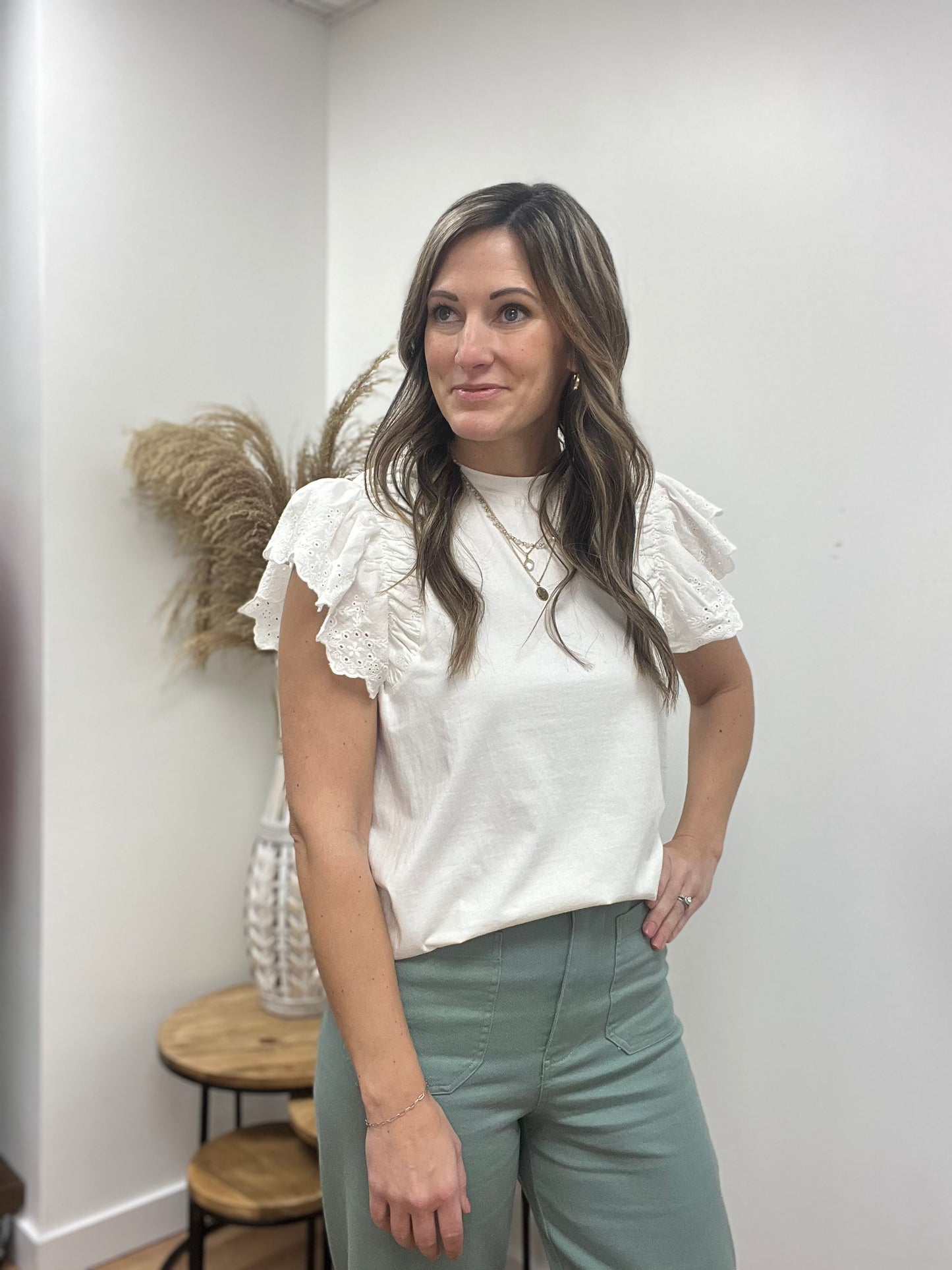 The Phoenix Embroidered Short Sleeve Top