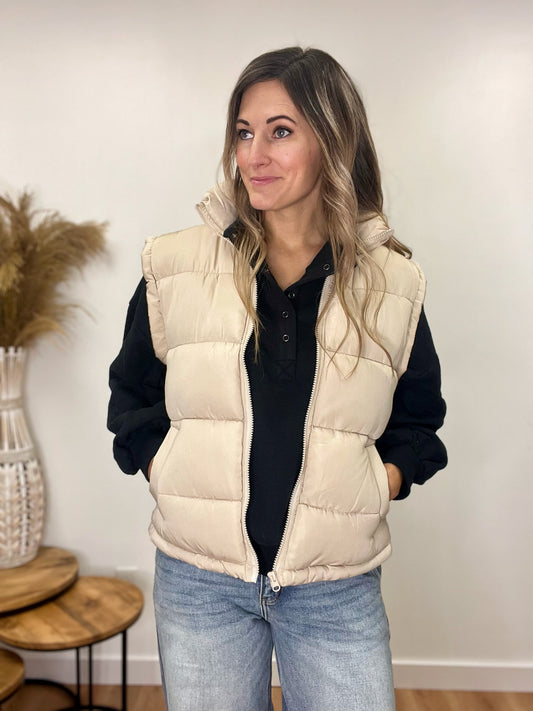 The Hector High Neck Puffer Vest