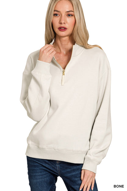 The Talli Quarter Zip Fleece Sweatshirt