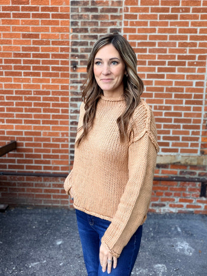 The Macy Mustard Chunky Knit Sweater