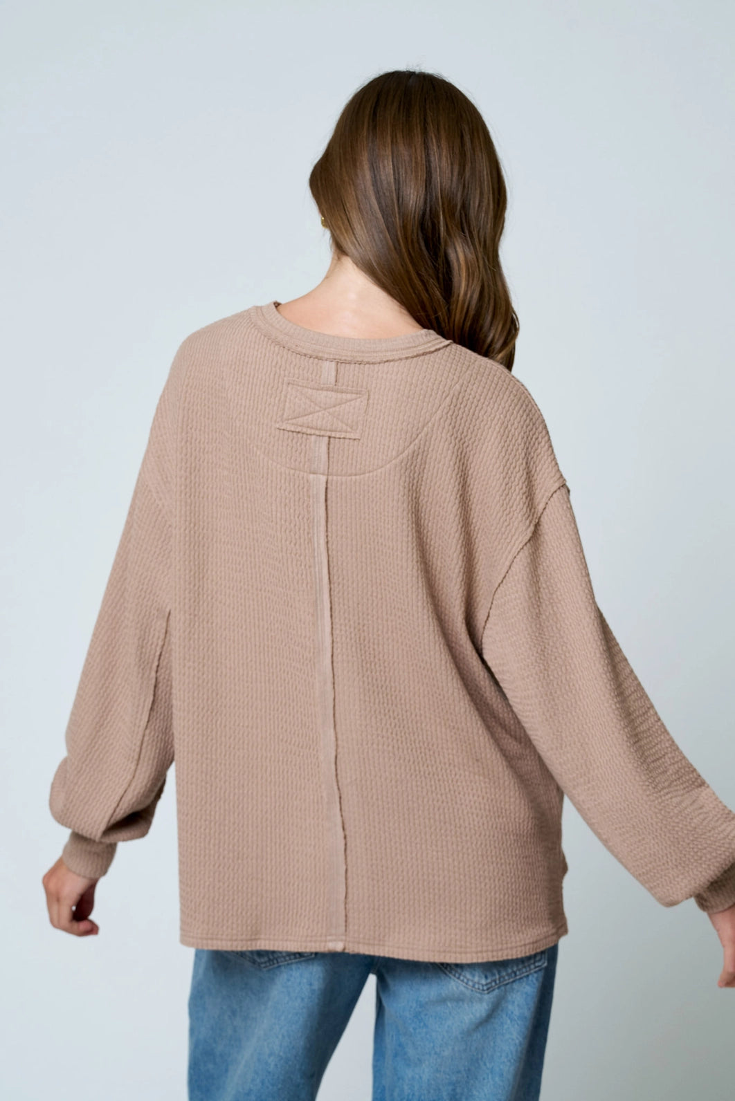 The Emmy Textured Long Sleeve Top
