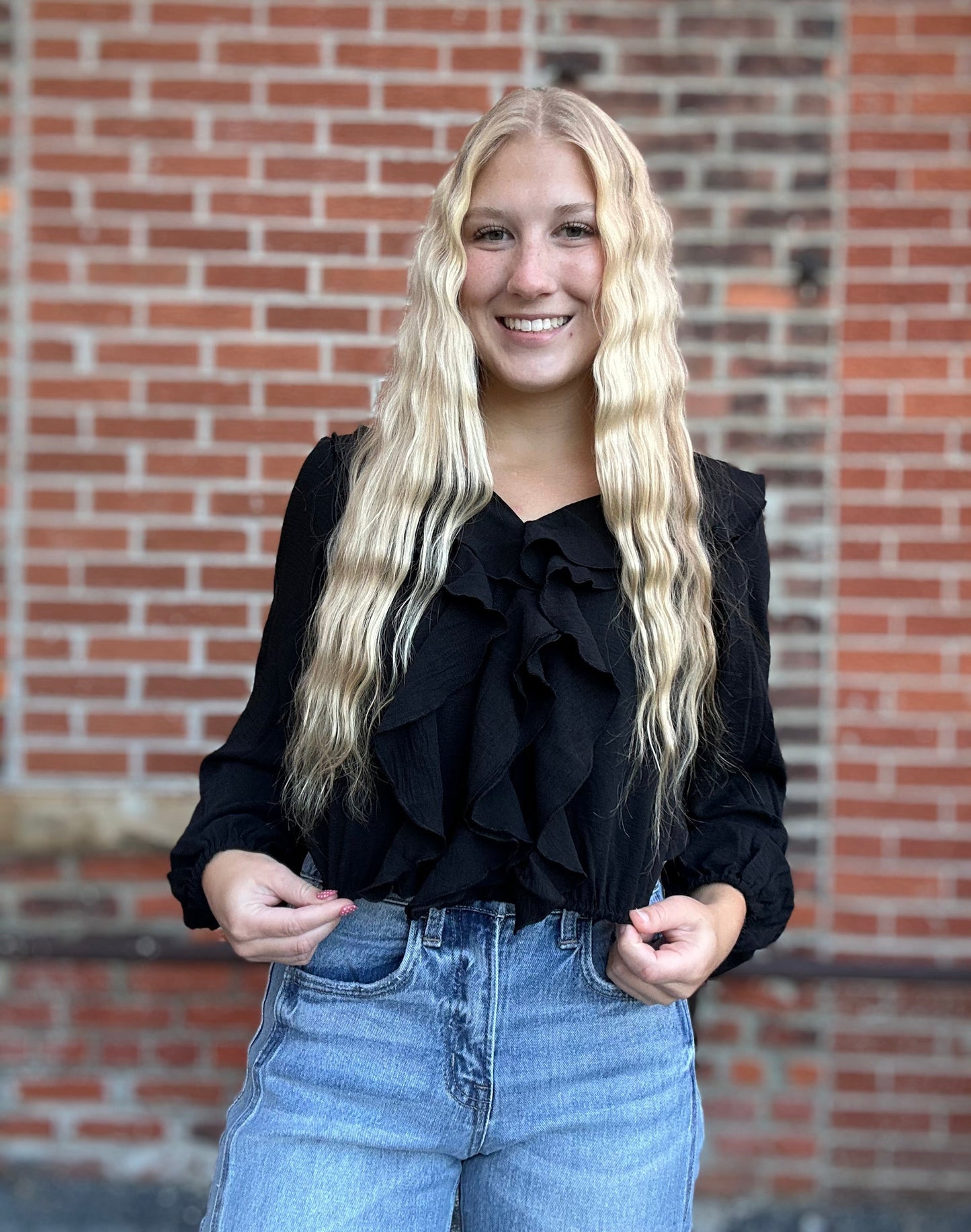 The Collyns Ruffle Long Sleeve Blouse