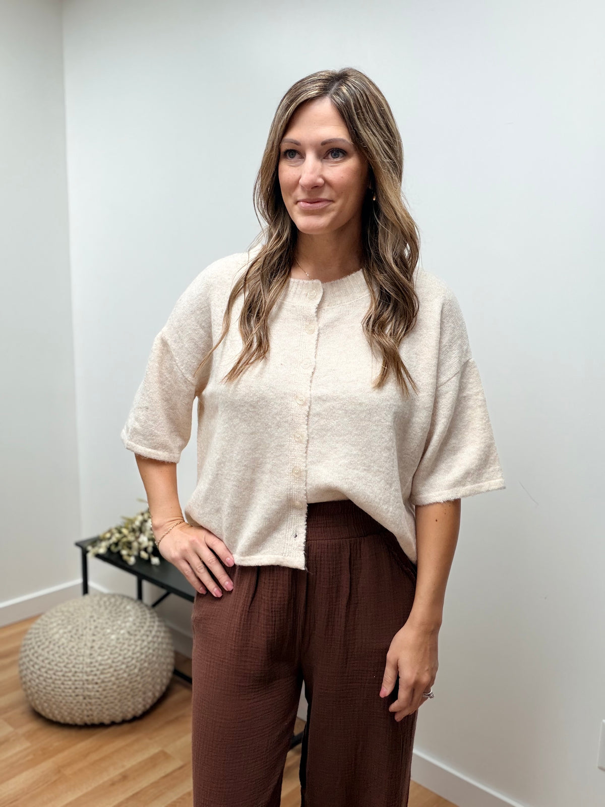 The Madden Quarter Length Wool Blend Cardigan